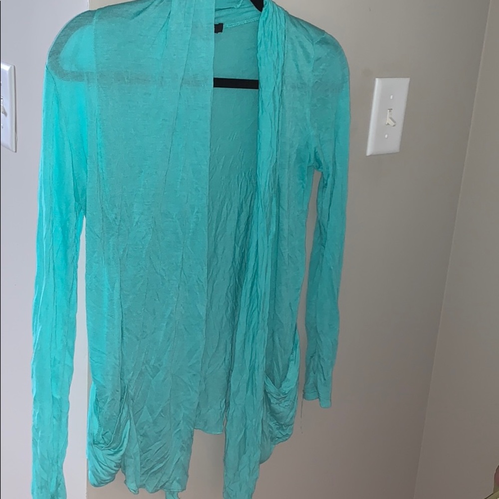 Teal cardigan